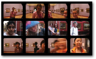 A few freeze-frames of the Time|Motion interactive exhibit.